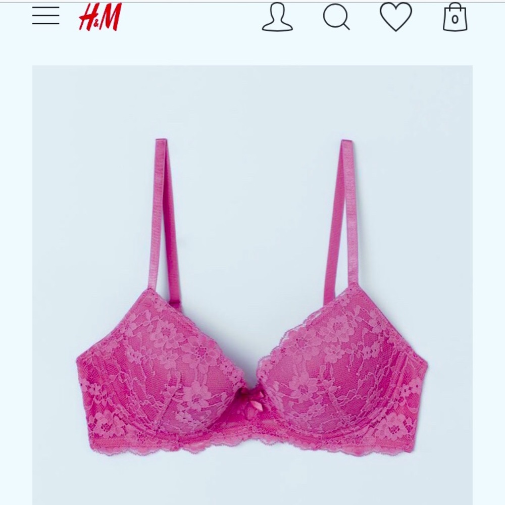 3/$15 H&M hot pink Lace Bra